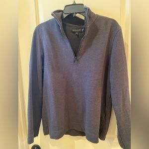 BANANA REPUBLIC Men’s quarter-zip sweatshirt, gray, size Small